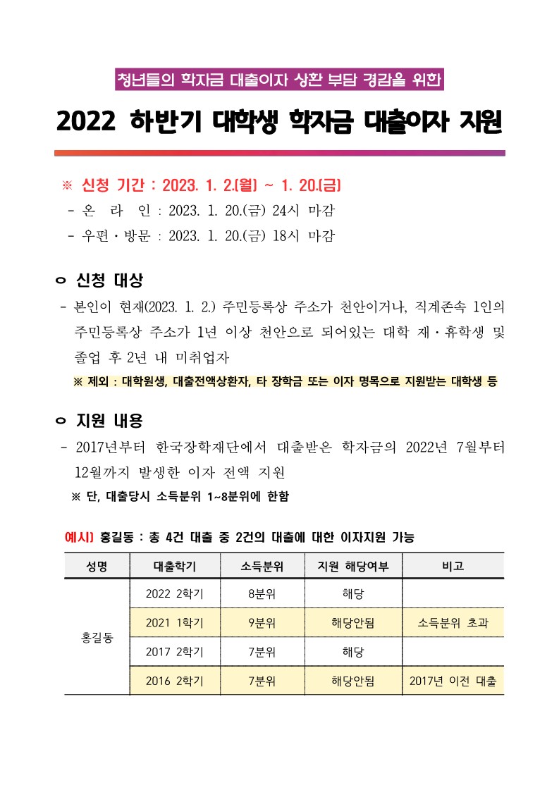 대학생 학자금 대출이자 지원사업 안내문_1.jpg