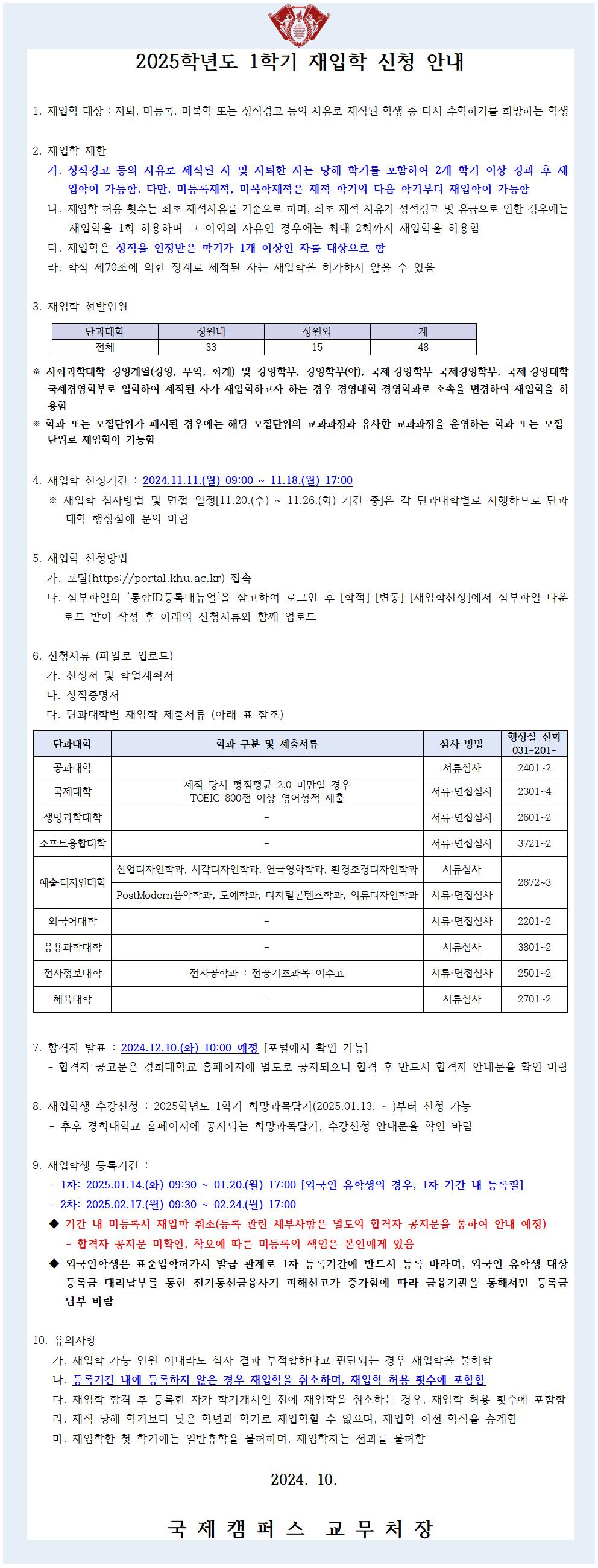 (공고문) 2025-1학기 재입학 신청 안내_국제캠퍼스_공고문001.jpg